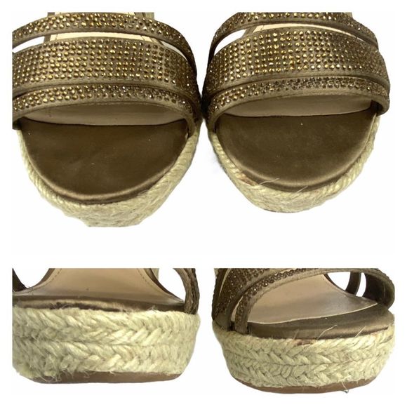 Enzo Angiolini Wedge Sandals Bronze - Picture 7 of 16